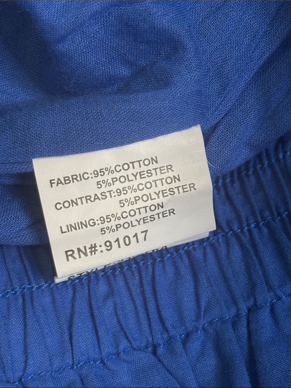 Blue Patterned Eyelet Pants - Picture 5 of 6